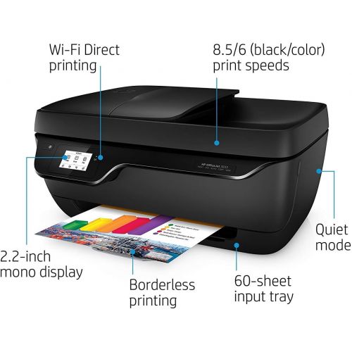 에이치피 HP OfficeJet 3833 All-in-One Printer, HP Instant Ink & Amazon Dash Replenishment Ready (K7V37A)