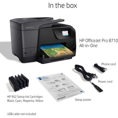 에이치피 HP OfficeJet Pro 8710 All-in-One Wireless Printer with Mobile Printing, Instant Ink ready (M9L66A)