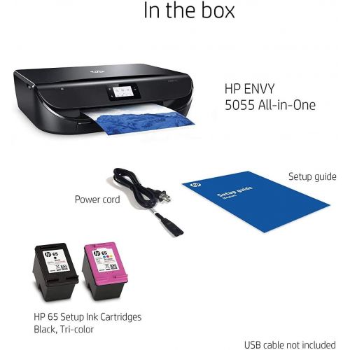 에이치피 HP Envy 5055 Wireless All-in-One Photo Printer, HP Instant Ink & Amazon Dash Replenishment Ready (M2U85A)