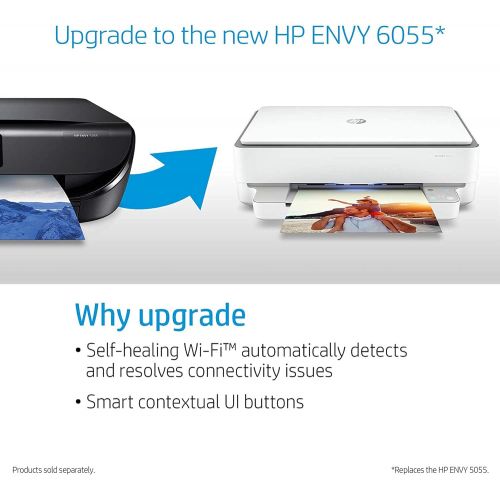 에이치피 HP Envy 5055 Wireless All-in-One Photo Printer, HP Instant Ink & Amazon Dash Replenishment Ready (M2U85A)