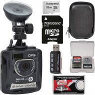 HP f310 1080p HD GPS G-Force Car Dashboard Video Recorder Camera with 32GB Card + Case + Kit