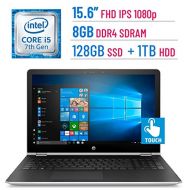 2018 HP 15.6-inch Touchscreen (1920x1080) IPS 2-in-1 Convertible Laptop PC, Intel Core i5-7200U, 8GB DDR4 SDRAM, 128GB SSD + 1TB HDD, Bluetooth, AMD Radeon 530, HDMI, B&O PLAY, Sty