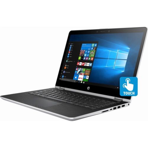 에이치피 HP Pavilion x360 14 Inch HD touchscreen 2-in-1 laptop , Intel Core i3-7100U 2.4 GHz, 8GB RAM, 500GB HDD, 802.11ac, Bluetooth, USB-C, HDMI, HP Active Stylus Pen included, Windows 10