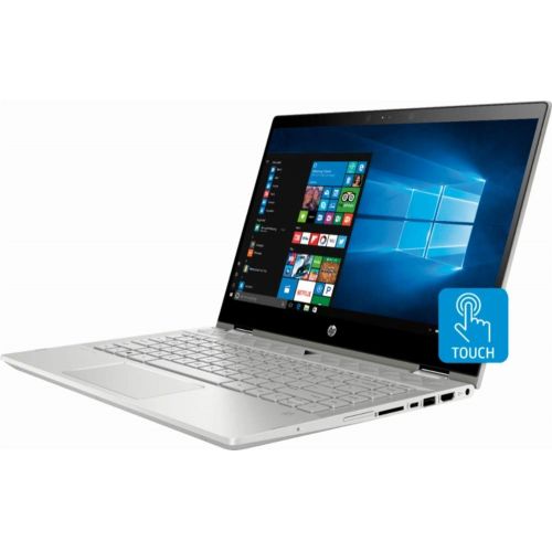 에이치피 HP Pavilion x360 14 FHD WLED Touchscreen 2-in-1 Convertible Laptop, Intel Core i5-8250U up to 3.4GHz, 8GB DDR4, 128GB SSD, 802.11ac, Bluetooth, USB-C, Webcam, HDMI, Fingerprint Rea