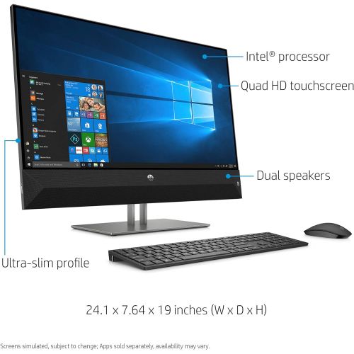 에이치피 HP 4NM78AA#ABA Pavilion 27-inch AIO PC, Intel Core i7-8700T, NVIDIA GeForce GTX 1050, 16GB RAM, 2TB HD, Windows 10 (27-xa0080, Black)