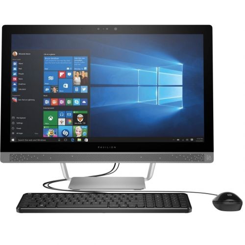 에이치피 HP All in One Desktop 23.8 Inch Full HD (1920x1080), 6th gen Intel Core i3-6100T processor, 3.2 Ghz, 8GB Ram, 1TB HDD,DVD Burner, WiFiHDMIWebcam, Win 10, Included Keyboard and Mo