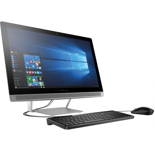 에이치피 HP All in One Desktop 23.8 Inch Full HD (1920x1080), 6th gen Intel Core i3-6100T processor, 3.2 Ghz, 8GB Ram, 1TB HDD,DVD Burner, WiFiHDMIWebcam, Win 10, Included Keyboard and Mo