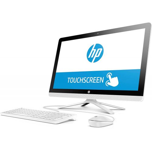 에이치피 2017 Newest Edition HP 23.8 Full HD(1920x1080) Premium High Performance TouchScreen All in One Desktop, Intel Quad Core AMD A8, 4GB RAM, 1TB HDD, Win10, White