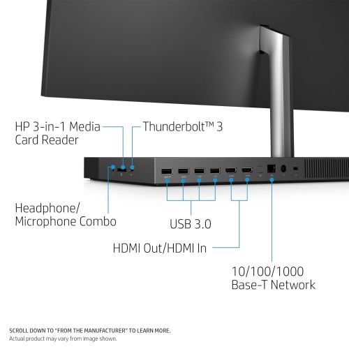 에이치피 HP ENVY 27-inch All-in-One Computer, Intel Core i7-7700T, NVIDIA GeForce GTX 950M, 16GB RAM, 1TB hard drive, 128GB SSD, Windows 10 (27-b110, Ash Silver)