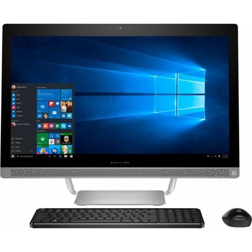 에이치피 Premium HP Pavilion 27 Full HD IPS Touchscreen All-in-One Desktop, Quad Core Intel i7-7700T, 12GB DDR4 RAM, 1TB 7200RPM HDD, DVD, 802.11AC, BT, HDMI, B&O Audio, Wireless keyboard a