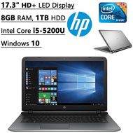 HP Pavilion 17.3 Inch High Performance HD Laptop, 5th Intel Core i5-5200u Processor, 8GB RAM, 1TB HDD, Intel HD Graphics 5500, DVD+-RW, HDMI, Webcam, Windows 10, Silver