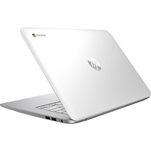 에이치피 2017 Premium HP 14-inch Chromebook HD SVA (1366 x 768) Display, Intel Celeron Dual Core Processor, 4GB DDR3L RAM, 16GB eMMc HDD, 802.11AC WIFI, HDMI, Webcam, Bluetooth, Stereo spea