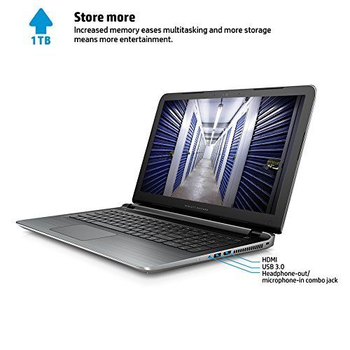 에이치피 2016 HP Pavilion 15.6 Full HD High Performance Laptop, Intel Core i5-6200U Processor, 6GB RAM, 1TB HDD, 7.5-hour Battery Life, DVD+-RW, Webcam, WIFI, HDMI, Windows 10