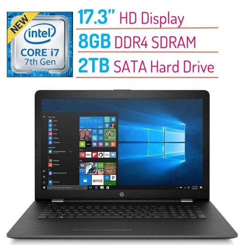 에이치피 2018 High Performance HP 17.3? HD+ (1600x900) Display Laptop PC, 7th Gen Intel Core i7-7500U Processor up to 3.5GHz, 8GB DDR4 SDRAM, 2TB HDD, DVD-RW, Bluetooth, WIFI, HDMI, Webcam,