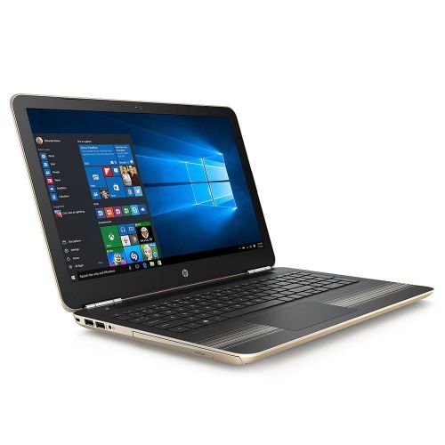 에이치피 HP Pavilion 15.6 HD SVA Brightview WLED-backlit Laptop PC, Intel i5-6200U 2.3GHz 8GB DDR4 RAM 1TB HDD DVD+-RW WIFI Bluetooth HDMI, B&O PLAY, USB 3.0, Windows 10, Gold