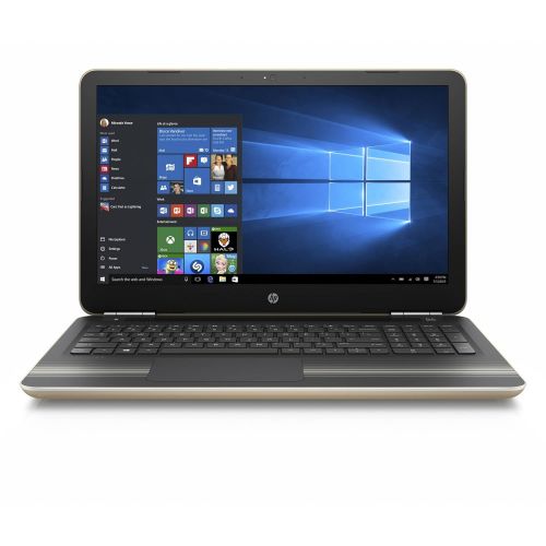 에이치피 HP Pavilion 15.6 HD SVA Brightview WLED-backlit Laptop PC, Intel i5-6200U 2.3GHz 8GB DDR4 RAM 1TB HDD DVD+-RW WIFI Bluetooth HDMI, B&O PLAY, USB 3.0, Windows 10, Gold