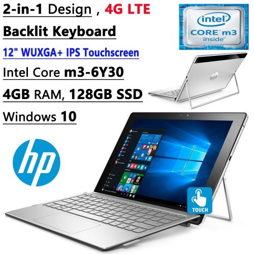 에이치피 HP Spectre X2 12-Inch Convertible Flagship WUXGA FHD Touchscreen Laptop (Intel Core m3-6Y30 Dual-Core, 4GB RAM, 128GB SSD, Bluetooth, Windows 10) - Silver