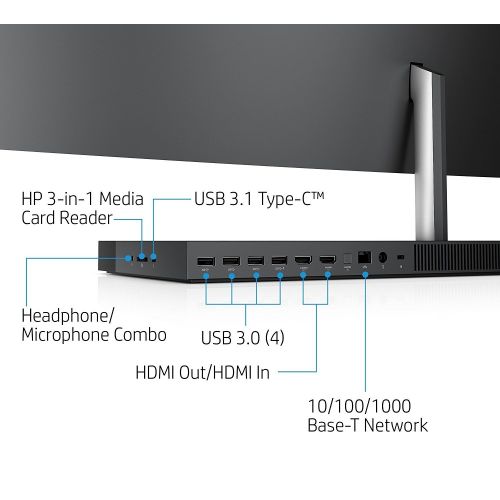 에이치피 Latest HP ENVY 34 CURVED Desktop 2TB SSD 32GB RAM (Intel Core i7-7700T processor TURBO to 3.80GHz, 32 GB RAM, 2 TB SSD, 34 WQHD LED(3440x1440),Win 10) PC Computer All-in-One