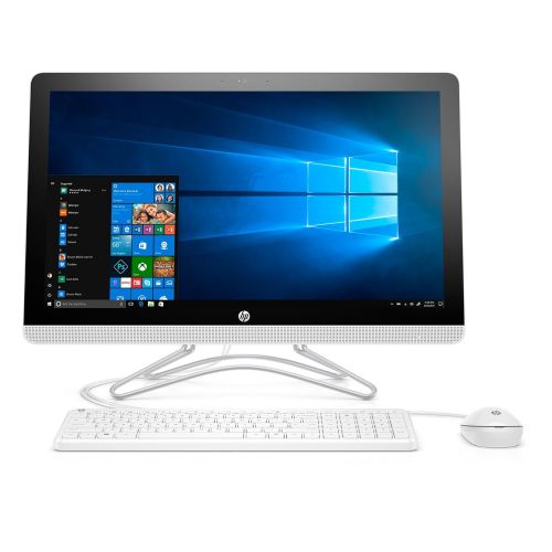 에이치피 HP Pavilion 24-inch All-in-One Computer, AMD A9-9400 Dual-Core, 8GB RAM, 1TB hard drive, Windows 10 (24-e020, White)