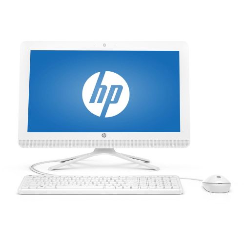 에이치피 Flagship HP 20 Snow White 19.5 HD+ All-in-One Business Desktop - Intel Quad-Core Pentium J3710, 4GB RAM, 500GB HDD 7200rpm, Ultra Slim DVD Burner, WLAN, Bluetooth, HDMI, Webcam, Wi