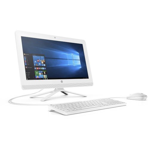 에이치피 Flagship HP 20 Snow White 19.5 HD+ All-in-One Business Desktop - Intel Quad-Core Pentium J3710, 4GB RAM, 500GB HDD 7200rpm, Ultra Slim DVD Burner, WLAN, Bluetooth, HDMI, Webcam, Wi