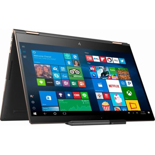 에이치피 HP Spectre x360-15t Quad Core(8th Gen Intel i7-8705G, 1 TB PCIe NVMe SSD, 16GB RAM, 4GB Radeon RX Vega, 4K IPS micro-edge Touchscreen Corning Gorilla)Bang & Olufsen 15.6 2-in-1 Dar