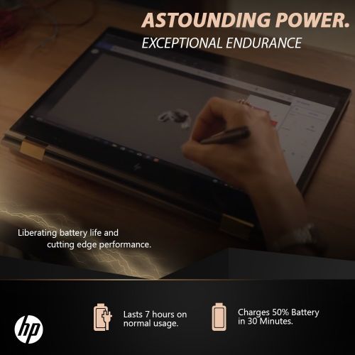 에이치피 HP Spectre x360-15t Quad Core(8th Gen Intel i7-8705G, 1 TB PCIe NVMe SSD, 16GB RAM, 4GB Radeon RX Vega, 4K IPS micro-edge Touchscreen Corning Gorilla)Bang & Olufsen 15.6 2-in-1 Dar