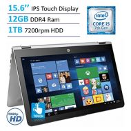 2017 HP Envy x360 15.6 Touchscreen 2-in-1 IPS FHD (1920 x 1080) Laptop PC | Intel Core i5-7200U | 12GB DDR4 RAM | 1TB HDD | Backlit Keyboard | Bluetooth | HDMI | B&O Play | Windows
