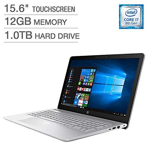 에이치피 HP Pavilion Business Flagship Laptop PC 15.6 Inch FHD IPS WLED-Backlit Touch Screen Intel i7-8550U Processor 12GB DDR4 RAM 1TB HDD Backlit-Keyboard Bluetooth Webcam B&O Audio Windo