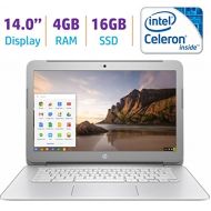 Newest HP 14-inch Chromebook HD SVA (1366 x 768) Display, Intel Dual Core Celeron N2840 2.16GHz, 4GB DD3L RAM, 16GB eMMc Hard Drive, Bluetooth, HDMI, Stereo speakers, HD Webcam, Go