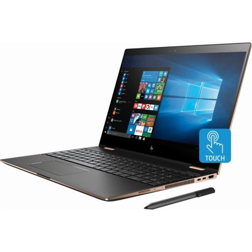 에이치피 HP Spectre x360 2-in-1 15.6 4K Ultra HD TouchScreen Laptop, Intel Quad Core i7-8550U up to 4.0 GHz, 16GB RAM, 512GB SSD, Dedicated NVIDIA MX150, Numerical Backlit keyboard, Digital