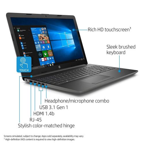 에이치피 2018 HP 15.6 Business Laptop HD+ WLED-backlit Touchscreen Display Intel i3-7100U Processor 12GB DDR4 RAM 1TB HDD Intel 620 Graphics DVD-RW 802.11AC Wifi HDMI Windows 10-Black