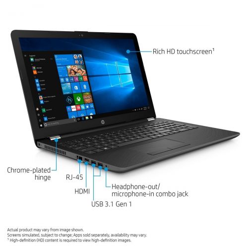 에이치피 HP 15.6 HD Touchscreen Laptop - 8th Intel Quad-Core i5-8250U Up to 3.4GHz, 8GB DDR4, 1TB HDD, DVD Burne, Intel Graphics 620, WLAN, HDMI, Bluetooth, USB 3.1, Windows 10