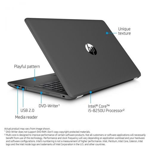 에이치피 HP 15.6 HD Touchscreen Laptop - 8th Intel Quad-Core i5-8250U Up to 3.4GHz, 8GB DDR4, 1TB HDD, DVD Burne, Intel Graphics 620, WLAN, HDMI, Bluetooth, USB 3.1, Windows 10