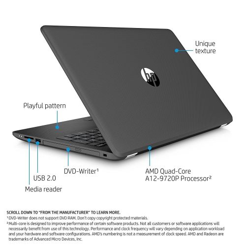 에이치피 2018 HP Business 15.6-inch HD Touchscreen Laptop PC, Quad-Core AMD A12 Processor up to 3.6GHz, 8GB DDR4 SDRAM, 1TB HDD, Webcam, HDMI, DVD±RW, AMD Radeon R7 graphics, DTS Studio Sou