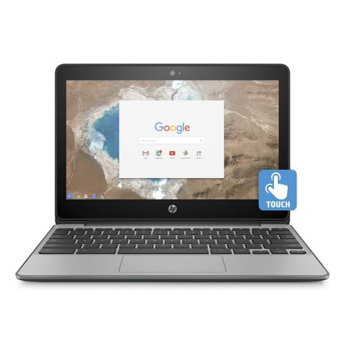 에이치피 2018 Newest HP 11.6” HD IPS Touchscreen Chromebook with 3x Faster WiFi - Intel Dual-Core Celeron N3060 up to 2.48 GHz, 4GB Memory, 16GB eMMC, HDMI, Bluetooth, USB 3.1, 12-Hours Bat