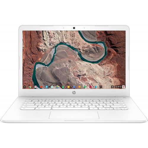 에이치피 Newest HP 14-inch Chromebook HD SVA (1366 x 768) Touchscreen, Intel Dual Core Celeron N3350 1.1GHz, 4GB DD3L RAM, 16GB eMMc Hard Drive, Bluetooth, HDMI, Stereo Speakers, HD Webcam,