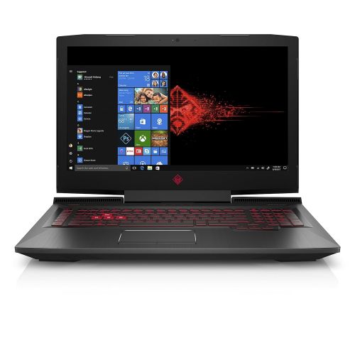 에이치피 OMEN by HP 17-inch Gaming Laptop, i7-8750H Processor, GeForce GTX 1050Ti 4GB, Anti-Glare FHD Display, 12GB 2666MHz RAM, 1TB HDD & 128 GB PCIE SSD, Windows 10 Home (17-an110nr, Blac