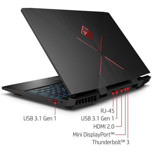 에이치피 HP OMEN 15 15.6 Full HD Premium Gaming Laptop - 8th Gen Intel Core i7-8750H Processor up to 4.10 GHz , 32GB Memory, 512GB SSD + 2TB Hard Drive, 6GB Nvidia GeForce GTX 1060 Graphics