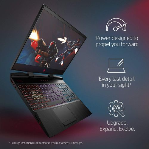 에이치피 HP OMEN 15 15.6 Full HD Premium Gaming Laptop - 8th Gen Intel Core i7-8750H Processor up to 4.10 GHz , 32GB Memory, 512GB SSD + 2TB Hard Drive, 6GB Nvidia GeForce GTX 1060 Graphics