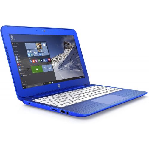 에이치피 HP Stream 11.6-inch Laptop PC (2016 Model) with 1 Year Office 365 Personal, Intel Celeron N3050 1.6GHz, 2GB DDR3L RAM, 32GB SSD, Bluetooth, Wifi, Windows 10 (Blue)