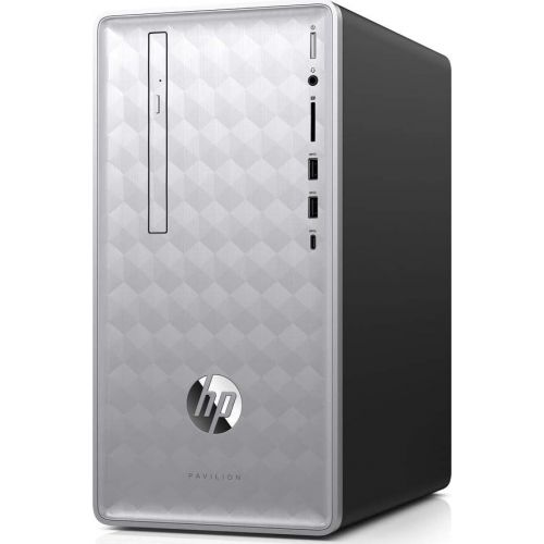 에이치피 2018 HP Newest Pavilion 590 Desktop Computer, 8th Generation Intel 6 Cores i5-8400 2.8GHz up to 4.0GHz, 12GB DDR4 RAM, 1TB HDD, Bluetooth 4.2, WiFi 802.11ac, DVDRW, USB 3.1, HDMI,