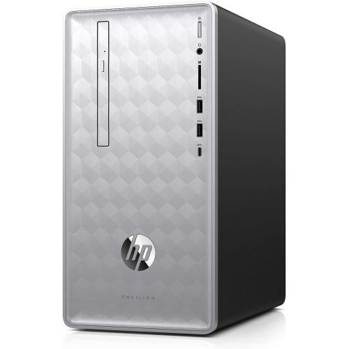 에이치피 2018 HP Pavilion Desktop Computer, 8th Gen Intel Hexa-Core i5-8400 up to 4.0GHz, 16GB DDR4 RAM, 1TB 7200RPM HDD + 256GB SSD, DVDRW, RX 550 2GB, WiFi 802.11ac, Bluetooth 4.2, USB 3.