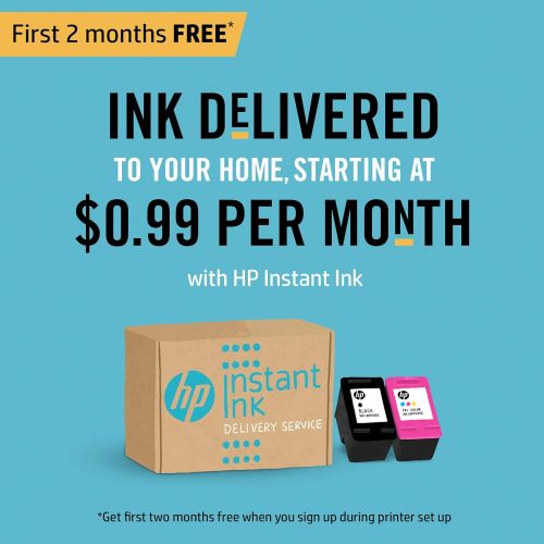 에이치피 HP DeskJet 3755 Compact All-in-One Wireless Printer with Mobile Printing, HP Instant Ink & Amazon Dash Replenishment ready - Stone Accent (J9V91A)