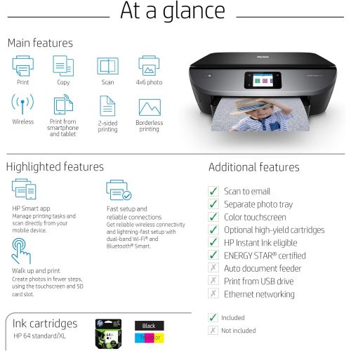 에이치피 HP Envy Photo 7120 All in One Photo Printer with Wireless Printing, Instant Ink Ready (Z3M37A)