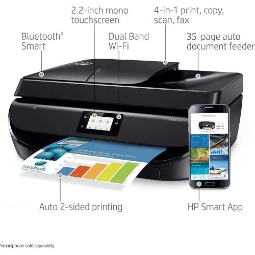 에이치피 HP OfficeJet 5255 Wireless All-in-One Printer, HP Instant Ink & Amazon Dash Replenishment Ready (M2U75A)