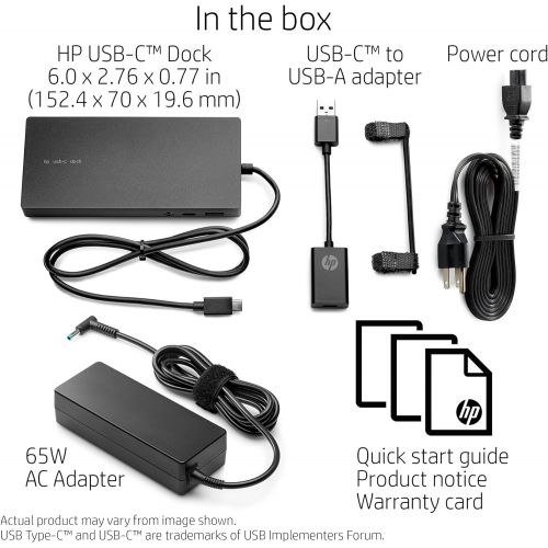 에이치피 HP Y0K80AA#ABA Dock for USB-AC Laptops (USB-AC to HDMI, DisplayPort, USB-C, USB-A and Ethernet)