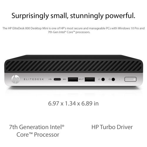 에이치피 HP EliteDesk 800 G3 Mini Business Desktop - 7th Gen Intel Core i5-7500T Quad-Core Processor up to 3.30 GHz, 32GB Memory, 1TB Hard Drive, Intel HD Graphics 630, Windows 10 Pro