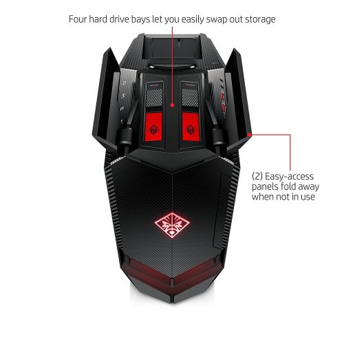 에이치피 HP OMEN 880 Gaming Desktop Computer - 8th Gen Intel Core i7-8700K Processor up to 4.70 GHz, 32GB DDR4 RAM, 512GB SSD + 3TB HDD, NVIDIA GeForce GTX 1080Ti 11GB GDDR5X, Windows 10, B