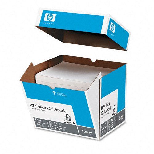 에이치피 HP Paper HP Printer Paper, Office20 Paper, 8.5 x 11, Letter Size, 20lb, 92 Bright, 1 Quickpack Case / 2,500 Sheets (112103C) - NO REAM WRAP